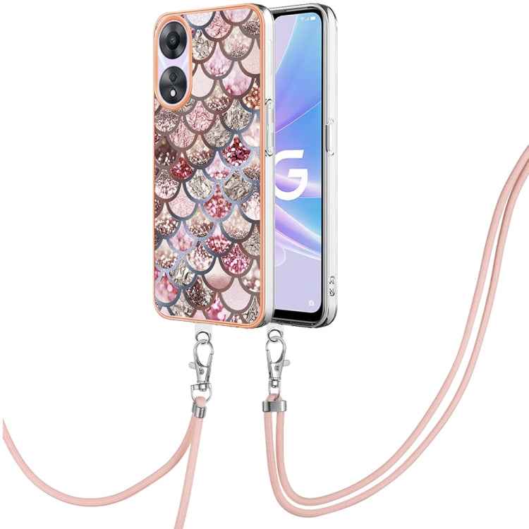Electroplating IMD TPU Phone Case with Lanyard, For OPPO Reno11 5G Global, For OPPO Reno11 Pro 5G Global, For OPPO A58 4G, For OPPO Reno10 5G Global, For OPPO Reno10 Pro 5G Global, For OPPO A78 4G, For OPPO Reno8 T 4G, For OPPO A78 / A58