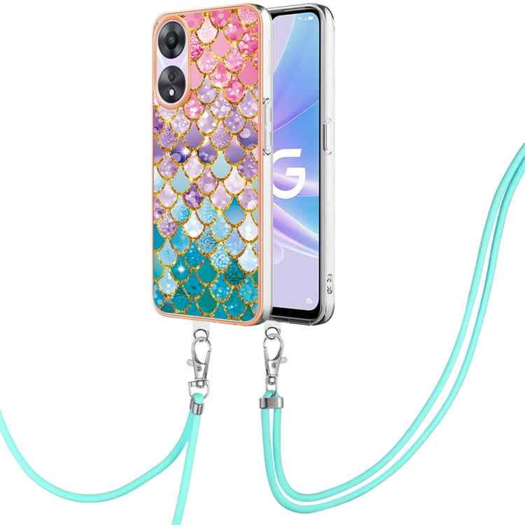 Electroplating IMD TPU Phone Case with Lanyard, For OPPO Reno11 5G Global, For OPPO Reno11 Pro 5G Global, For OPPO A58 4G, For OPPO Reno10 5G Global, For OPPO Reno10 Pro 5G Global, For OPPO A78 4G, For OPPO Reno8 T 4G, For OPPO A78 / A58