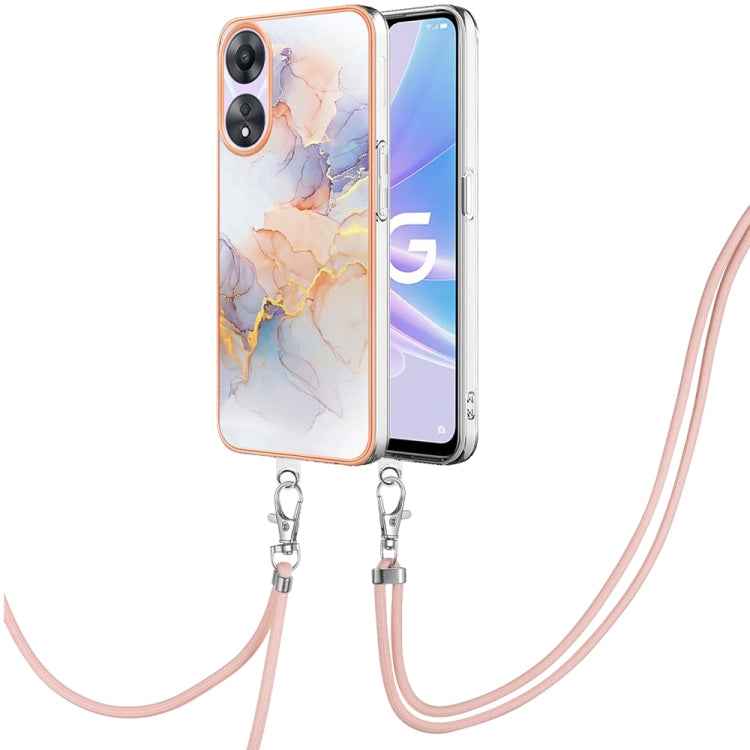 Electroplating IMD TPU Phone Case with Lanyard, For OPPO Reno11 5G Global, For OPPO Reno11 Pro 5G Global, For OPPO A58 4G, For OPPO Reno10 5G Global, For OPPO Reno10 Pro 5G Global, For OPPO A78 4G, For OPPO Reno8 T 4G, For OPPO A78 / A58