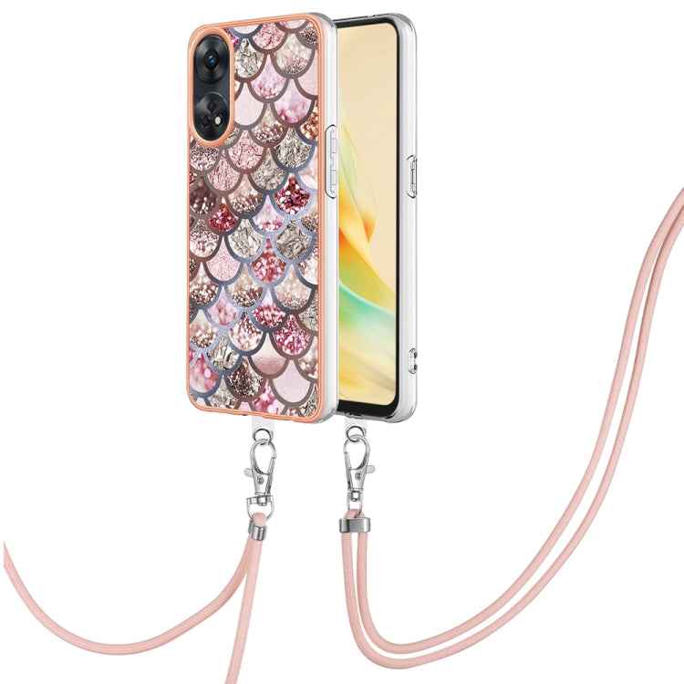 Electroplating IMD TPU Phone Case with Lanyard, For OPPO Reno11 5G Global, For OPPO Reno11 Pro 5G Global, For OPPO A58 4G, For OPPO Reno10 5G Global, For OPPO Reno10 Pro 5G Global, For OPPO A78 4G, For OPPO Reno8 T 4G, For OPPO A78 / A58