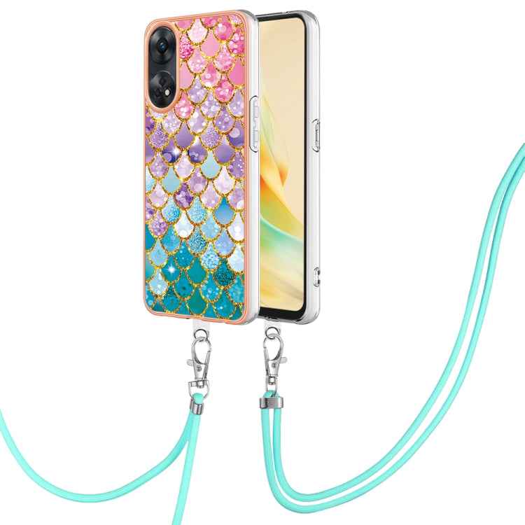Electroplating IMD TPU Phone Case with Lanyard, For OPPO Reno11 5G Global, For OPPO Reno11 Pro 5G Global, For OPPO A58 4G, For OPPO Reno10 5G Global, For OPPO Reno10 Pro 5G Global, For OPPO A78 4G, For OPPO Reno8 T 4G, For OPPO A78 / A58