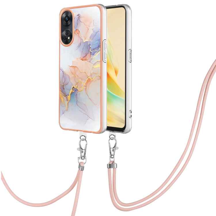 Electroplating IMD TPU Phone Case with Lanyard, For OPPO Reno11 5G Global, For OPPO Reno11 Pro 5G Global, For OPPO A58 4G, For OPPO Reno10 5G Global, For OPPO Reno10 Pro 5G Global, For OPPO A78 4G, For OPPO Reno8 T 4G, For OPPO A78 / A58