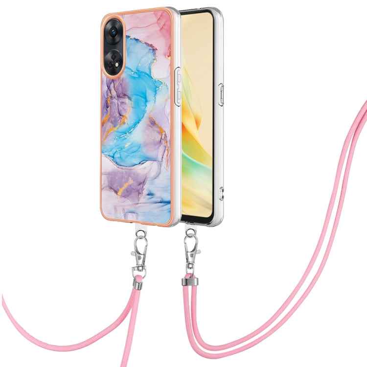 Electroplating IMD TPU Phone Case with Lanyard, For OPPO Reno11 5G Global, For OPPO Reno11 Pro 5G Global, For OPPO A58 4G, For OPPO Reno10 5G Global, For OPPO Reno10 Pro 5G Global, For OPPO A78 4G, For OPPO Reno8 T 4G, For OPPO A78 / A58