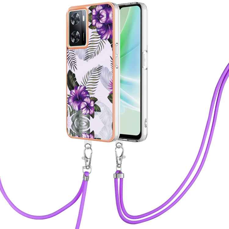 Electroplating IMD TPU Phone Case with Lanyard, For OPPO A98, For OPPO A17, For OPPO A57 4G/A77 5G Taiwan/K10 5G Global, For OPPO A79 5G Global