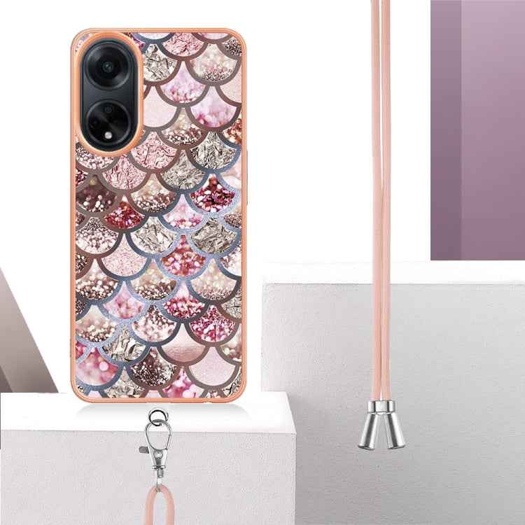Electroplating IMD TPU Phone Case with Lanyard, For OPPO A98, For OPPO A17, For OPPO A57 4G/A77 5G Taiwan/K10 5G Global, For OPPO A79 5G Global