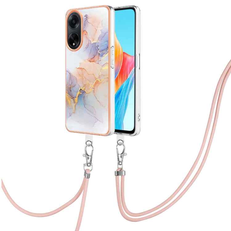 Electroplating IMD TPU Phone Case with Lanyard, For OPPO A98, For OPPO A17, For OPPO A57 4G/A77 5G Taiwan/K10 5G Global, For OPPO A79 5G Global
