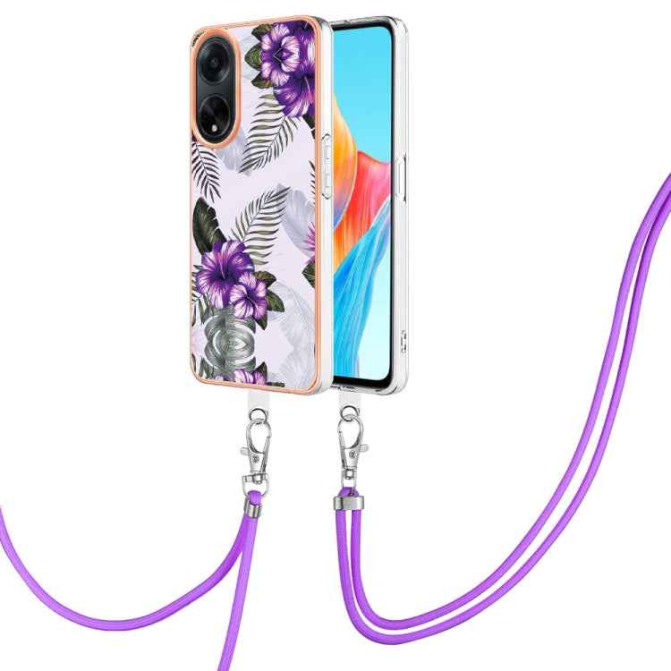 Electroplating IMD TPU Phone Case with Lanyard, For OPPO A98, For OPPO A17, For OPPO A57 4G/A77 5G Taiwan/K10 5G Global, For OPPO A79 5G Global