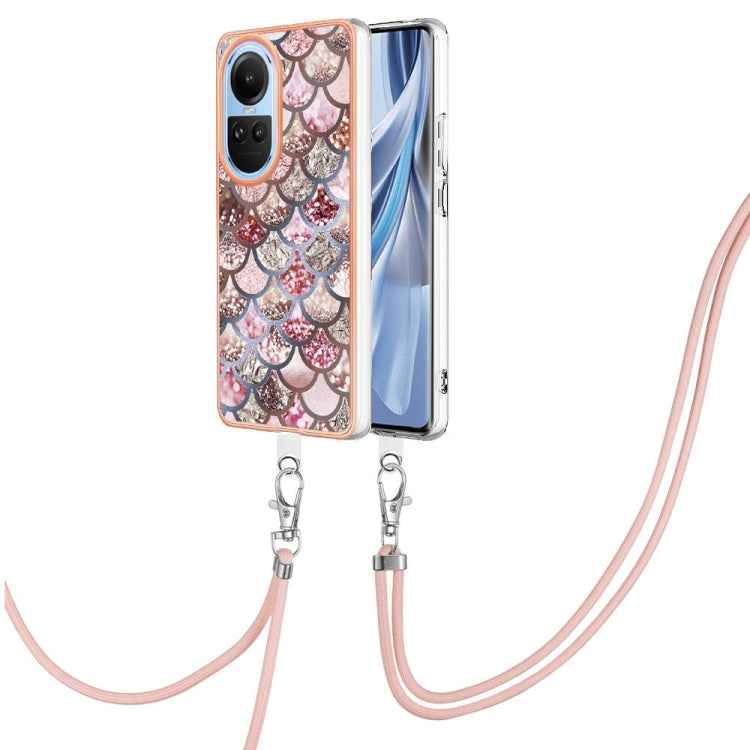 Electroplating IMD TPU Phone Case with Lanyard, For OPPO Reno11 5G Global, For OPPO Reno11 Pro 5G Global, For OPPO A58 4G, For OPPO Reno10 5G Global, For OPPO Reno10 Pro 5G Global, For OPPO A78 4G, For OPPO Reno8 T 4G, For OPPO A78 / A58