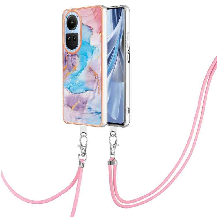 Electroplating IMD TPU Phone Case with Lanyard, For OPPO Reno11 5G Global, For OPPO Reno11 Pro 5G Global, For OPPO A58 4G, For OPPO Reno10 5G Global, For OPPO Reno10 Pro 5G Global, For OPPO A78 4G, For OPPO Reno8 T 4G, For OPPO A78 / A58