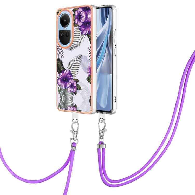 Electroplating IMD TPU Phone Case with Lanyard, For OPPO Reno11 5G Global, For OPPO Reno11 Pro 5G Global, For OPPO A58 4G, For OPPO Reno10 5G Global, For OPPO Reno10 Pro 5G Global, For OPPO A78 4G, For OPPO Reno8 T 4G, For OPPO A78 / A58