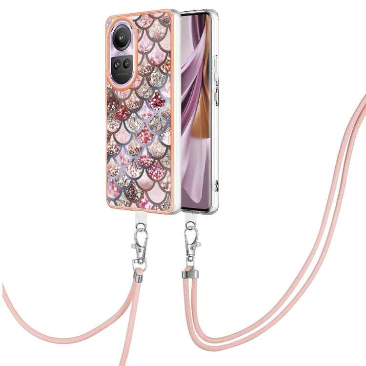 Electroplating IMD TPU Phone Case with Lanyard, For OPPO Reno11 5G Global, For OPPO Reno11 Pro 5G Global, For OPPO A58 4G, For OPPO Reno10 5G Global, For OPPO Reno10 Pro 5G Global, For OPPO A78 4G, For OPPO Reno8 T 4G, For OPPO A78 / A58