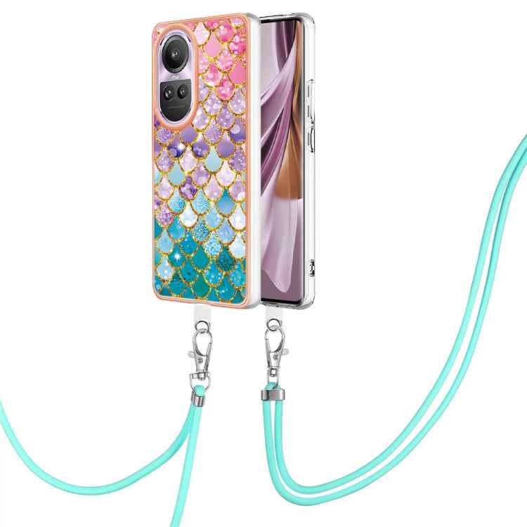 Electroplating IMD TPU Phone Case with Lanyard, For OPPO Reno11 5G Global, For OPPO Reno11 Pro 5G Global, For OPPO A58 4G, For OPPO Reno10 5G Global, For OPPO Reno10 Pro 5G Global, For OPPO A78 4G, For OPPO Reno8 T 4G, For OPPO A78 / A58