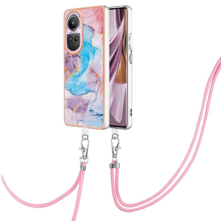 Electroplating IMD TPU Phone Case with Lanyard, For OPPO Reno11 5G Global, For OPPO Reno11 Pro 5G Global, For OPPO A58 4G, For OPPO Reno10 5G Global, For OPPO Reno10 Pro 5G Global, For OPPO A78 4G, For OPPO Reno8 T 4G, For OPPO A78 / A58