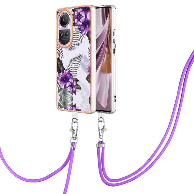 Electroplating IMD TPU Phone Case with Lanyard, For OPPO Reno11 5G Global, For OPPO Reno11 Pro 5G Global, For OPPO A58 4G, For OPPO Reno10 5G Global, For OPPO Reno10 Pro 5G Global, For OPPO A78 4G, For OPPO Reno8 T 4G, For OPPO A78 / A58