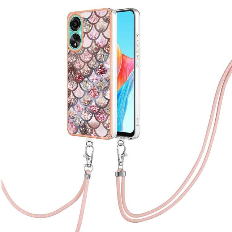 Electroplating IMD TPU Phone Case with Lanyard, For OPPO Reno11 5G Global, For OPPO Reno11 Pro 5G Global, For OPPO A58 4G, For OPPO Reno10 5G Global, For OPPO Reno10 Pro 5G Global, For OPPO A78 4G, For OPPO Reno8 T 4G, For OPPO A78 / A58