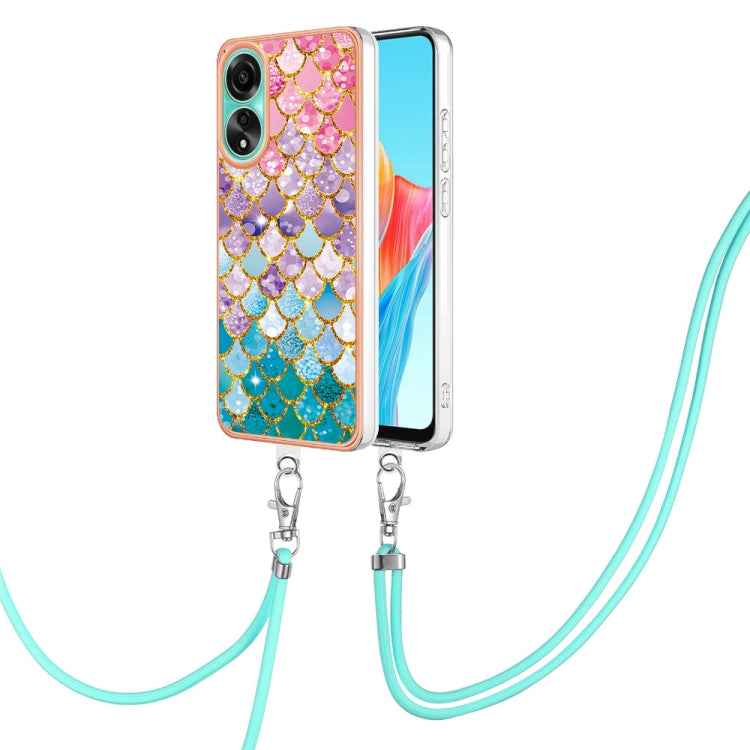 Electroplating IMD TPU Phone Case with Lanyard, For OPPO Reno11 5G Global, For OPPO Reno11 Pro 5G Global, For OPPO A58 4G, For OPPO Reno10 5G Global, For OPPO Reno10 Pro 5G Global, For OPPO A78 4G, For OPPO Reno8 T 4G, For OPPO A78 / A58