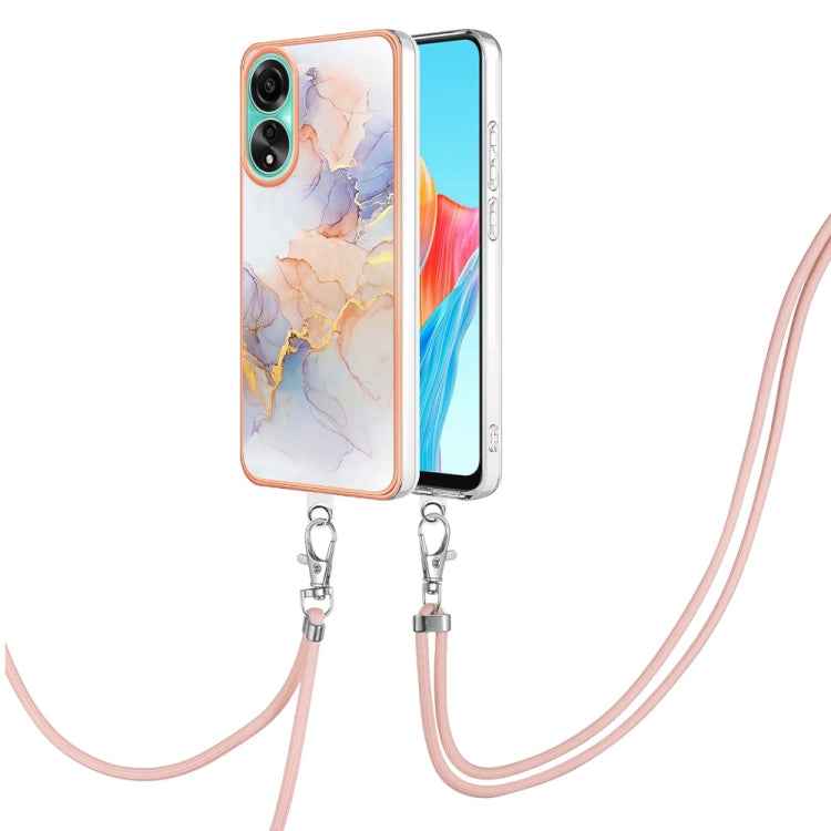 Electroplating IMD TPU Phone Case with Lanyard, For OPPO Reno11 5G Global, For OPPO Reno11 Pro 5G Global, For OPPO A58 4G, For OPPO Reno10 5G Global, For OPPO Reno10 Pro 5G Global, For OPPO A78 4G, For OPPO Reno8 T 4G, For OPPO A78 / A58