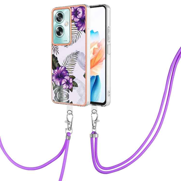 Electroplating IMD TPU Phone Case with Lanyard, For OPPO A98, For OPPO A17, For OPPO A57 4G/A77 5G Taiwan/K10 5G Global, For OPPO A79 5G Global