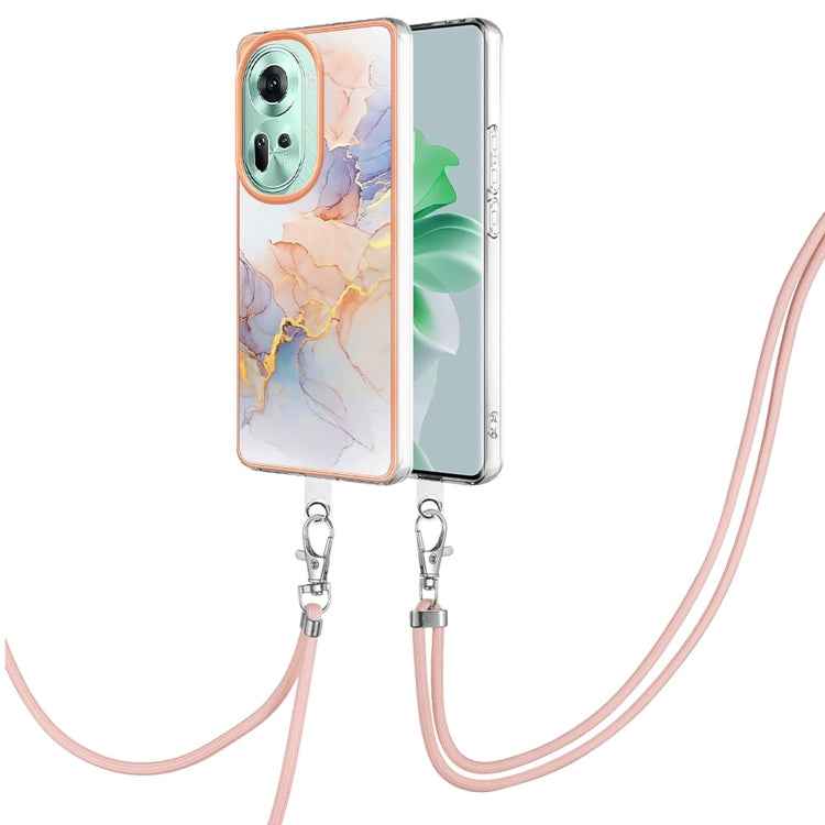 Electroplating IMD TPU Phone Case with Lanyard, For OPPO Reno11 5G Global, For OPPO Reno11 Pro 5G Global, For OPPO A58 4G, For OPPO Reno10 5G Global, For OPPO Reno10 Pro 5G Global, For OPPO A78 4G, For OPPO Reno8 T 4G, For OPPO A78 / A58