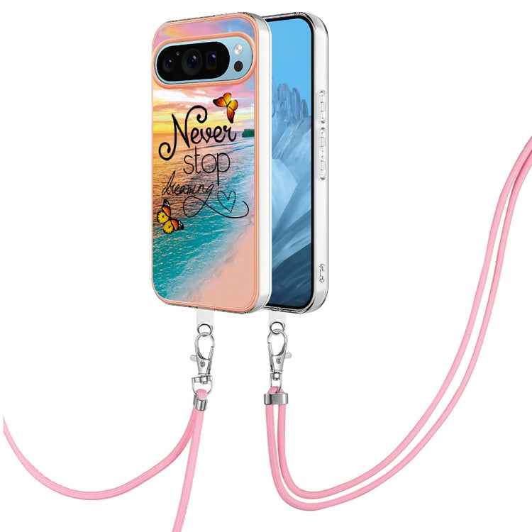 Electroplating IMD TPU Phone Case with Lanyard, For Google Pixel 9 Pro XL, For Google Pixel 9 / 9 Pro, For Google Pixel 8a, For Google Pixel 8 Pro, For Google Pixel 8, For Google Pixel 7a, For Google Pixel 6a