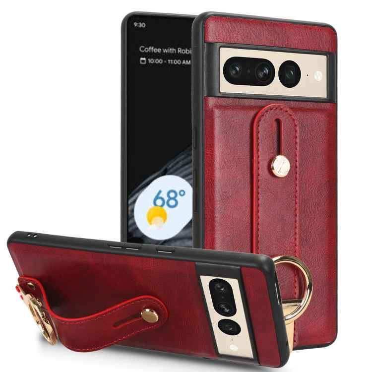 Wristband Leather Back Phone Case, For Google Pixel Fold, For Google Pixel 7a, For Google Pixel 7 Pro, For Google Pixel 7, For Google Pixel 6a, For Google Pixel 6 Pro, For Google Pixel 6