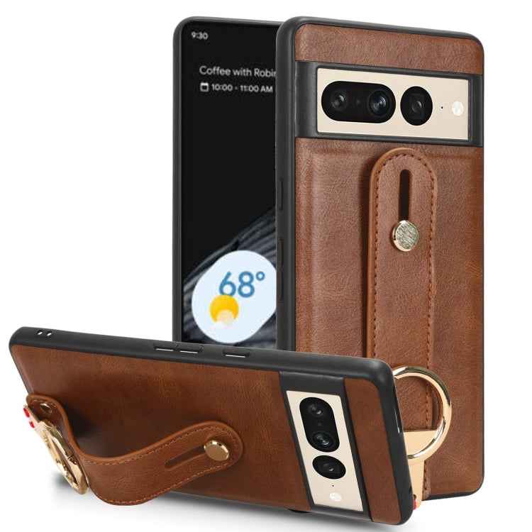 Wristband Leather Back Phone Case, For Google Pixel Fold, For Google Pixel 7a, For Google Pixel 7 Pro, For Google Pixel 7, For Google Pixel 6a, For Google Pixel 6 Pro, For Google Pixel 6