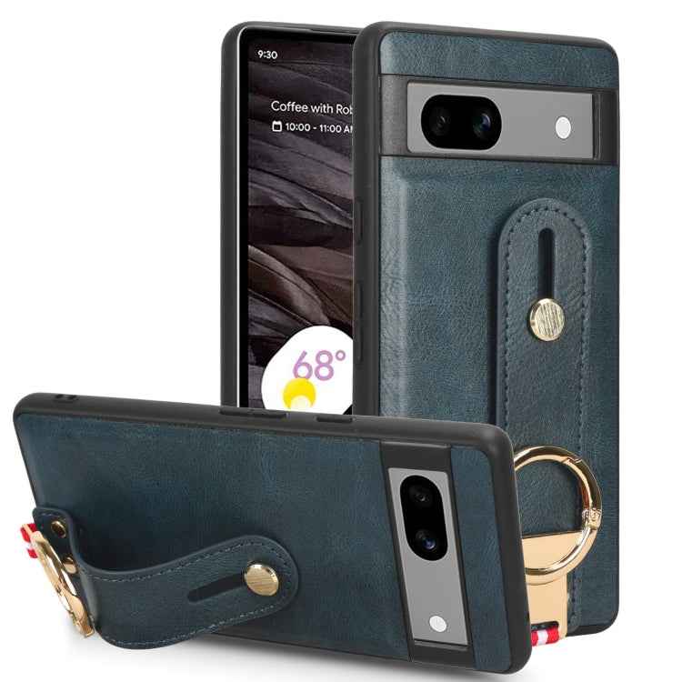 Wristband Leather Back Phone Case, For Google Pixel Fold, For Google Pixel 7a, For Google Pixel 7 Pro, For Google Pixel 7, For Google Pixel 6a, For Google Pixel 6 Pro, For Google Pixel 6