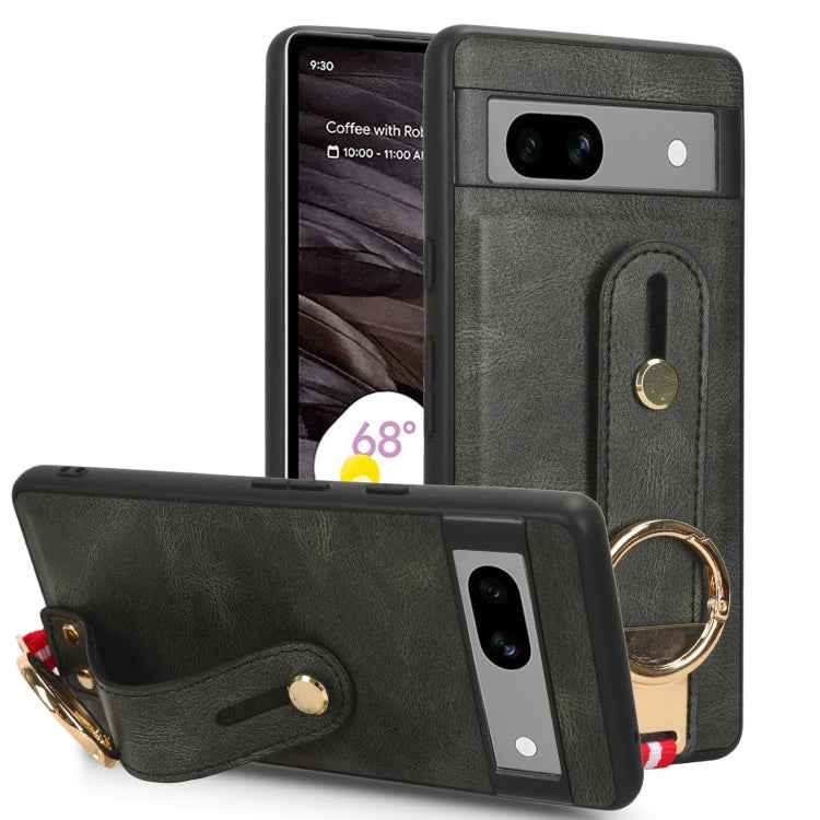Wristband Leather Back Phone Case, For Google Pixel Fold, For Google Pixel 7a, For Google Pixel 7 Pro, For Google Pixel 7, For Google Pixel 6a, For Google Pixel 6 Pro, For Google Pixel 6