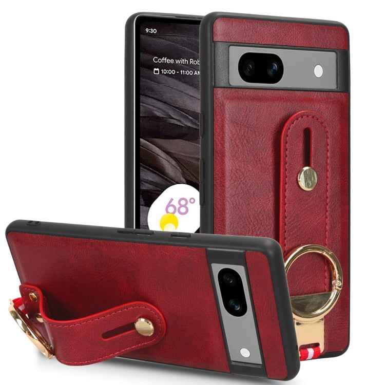 Wristband Leather Back Phone Case, For Google Pixel Fold, For Google Pixel 7a, For Google Pixel 7 Pro, For Google Pixel 7, For Google Pixel 6a, For Google Pixel 6 Pro, For Google Pixel 6