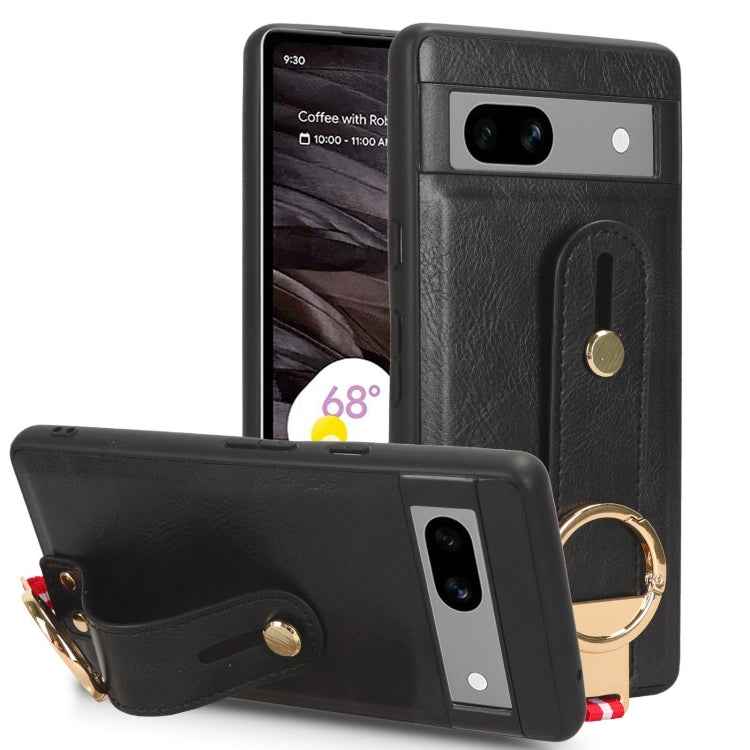 Wristband Leather Back Phone Case, For Google Pixel Fold, For Google Pixel 7a, For Google Pixel 7 Pro, For Google Pixel 7, For Google Pixel 6a, For Google Pixel 6 Pro, For Google Pixel 6