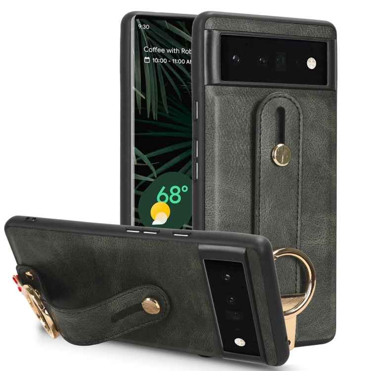 Wristband Leather Back Phone Case, For Google Pixel Fold, For Google Pixel 7a, For Google Pixel 7 Pro, For Google Pixel 7, For Google Pixel 6a, For Google Pixel 6 Pro, For Google Pixel 6