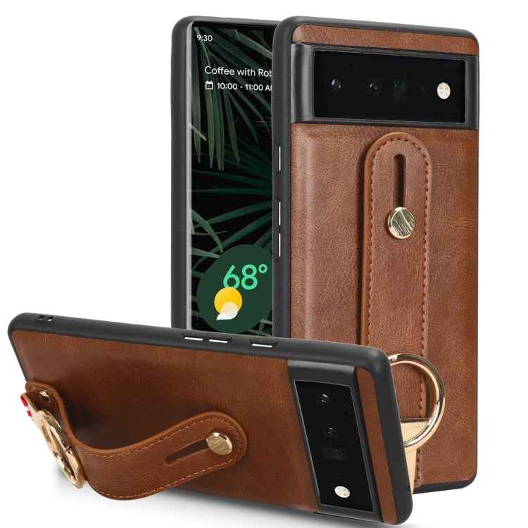 Wristband Leather Back Phone Case, For Google Pixel Fold, For Google Pixel 7a, For Google Pixel 7 Pro, For Google Pixel 7, For Google Pixel 6a, For Google Pixel 6 Pro, For Google Pixel 6