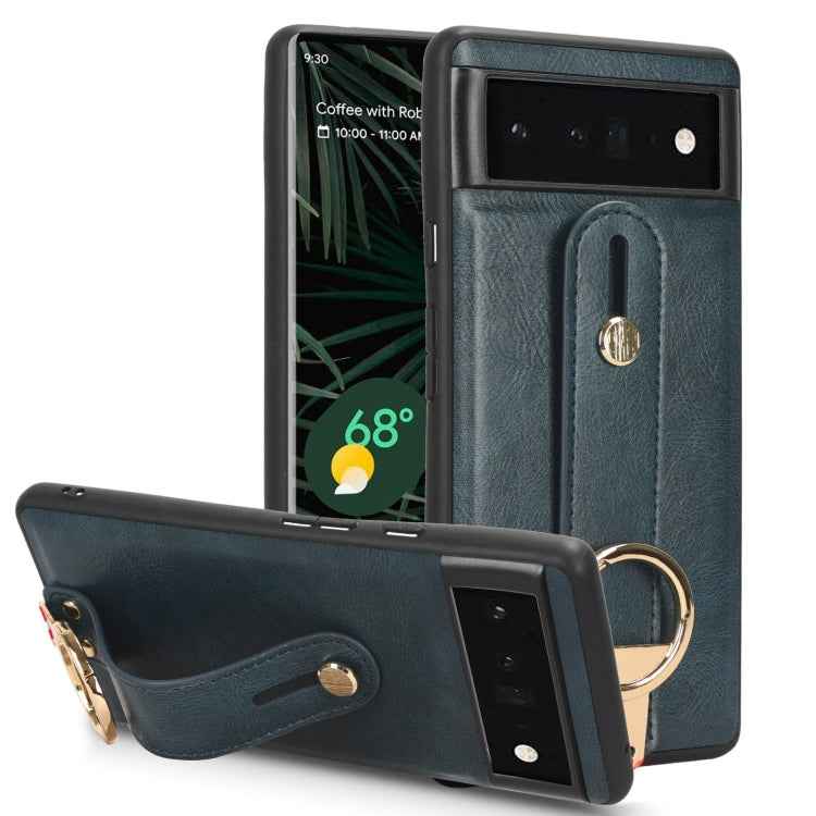 Wristband Leather Back Phone Case, For Google Pixel Fold, For Google Pixel 7a, For Google Pixel 7 Pro, For Google Pixel 7, For Google Pixel 6a, For Google Pixel 6 Pro, For Google Pixel 6