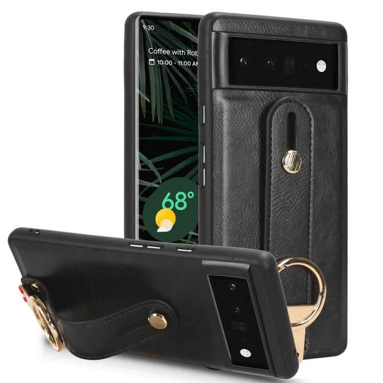 Wristband Leather Back Phone Case, For Google Pixel Fold, For Google Pixel 7a, For Google Pixel 7 Pro, For Google Pixel 7, For Google Pixel 6a, For Google Pixel 6 Pro, For Google Pixel 6
