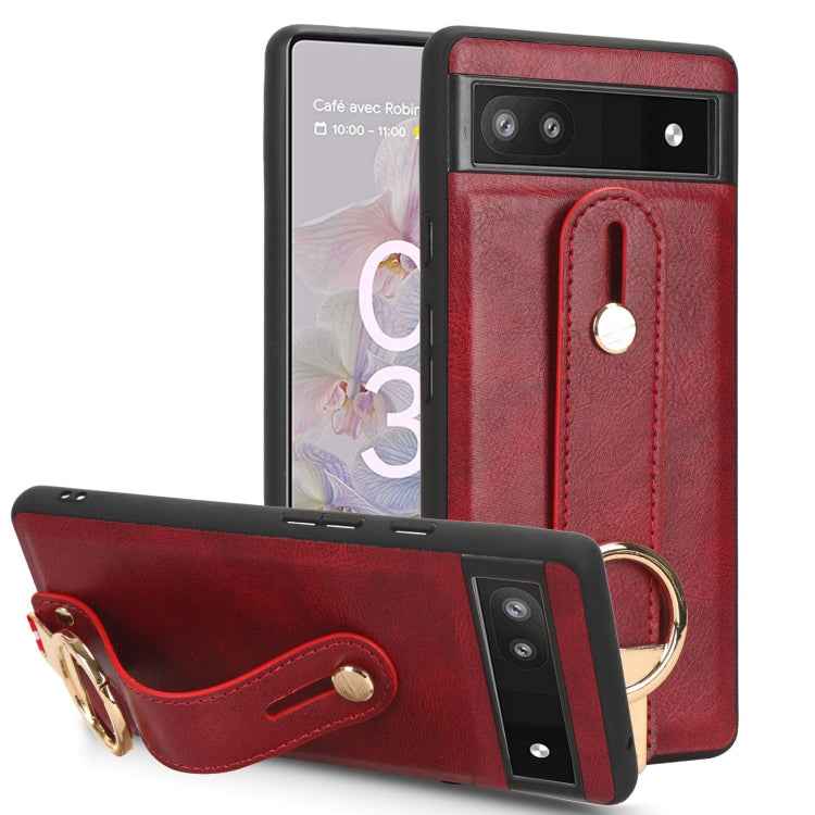 Wristband Leather Back Phone Case, For Google Pixel Fold, For Google Pixel 7a, For Google Pixel 7 Pro, For Google Pixel 7, For Google Pixel 6a, For Google Pixel 6 Pro, For Google Pixel 6