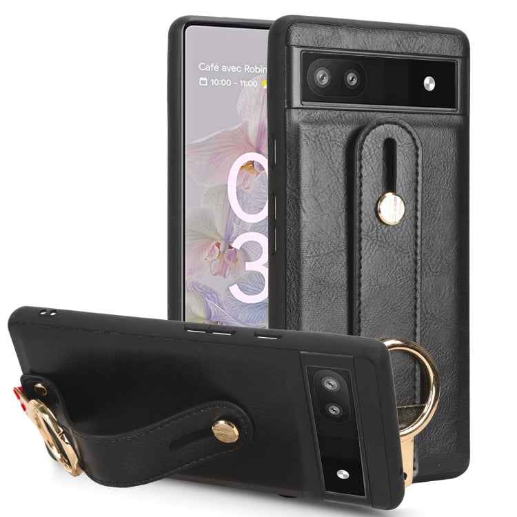 Wristband Leather Back Phone Case, For Google Pixel Fold, For Google Pixel 7a, For Google Pixel 7 Pro, For Google Pixel 7, For Google Pixel 6a, For Google Pixel 6 Pro, For Google Pixel 6