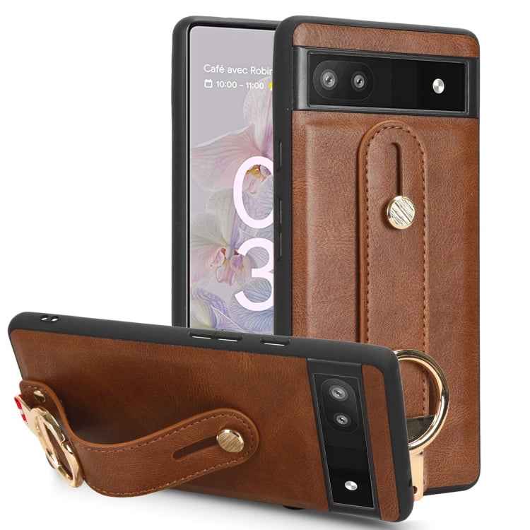 Wristband Leather Back Phone Case, For Google Pixel Fold, For Google Pixel 7a, For Google Pixel 7 Pro, For Google Pixel 7, For Google Pixel 6a, For Google Pixel 6 Pro, For Google Pixel 6