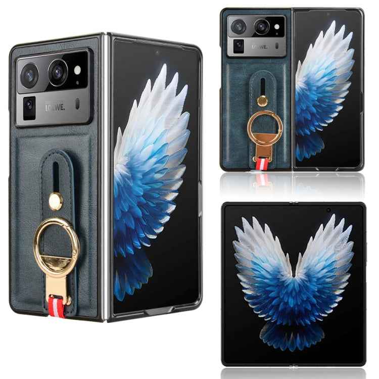 Wristband Leather Back Phone Case, For Tecno Phantom V Flip2, For Tecno Phantom V Fold2, For Tecno Phantom V Fold