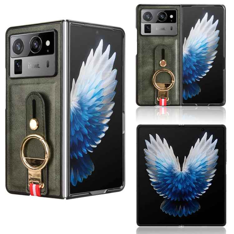 Wristband Leather Back Phone Case, For Tecno Phantom V Flip2, For Tecno Phantom V Fold2, For Tecno Phantom V Fold