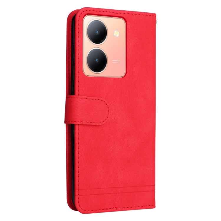 Skin Feel Life Tree Metal Button Leather Phone Case, For vivo Y36 4G / 5G Foreign, For vivo Y78 5G Foreign