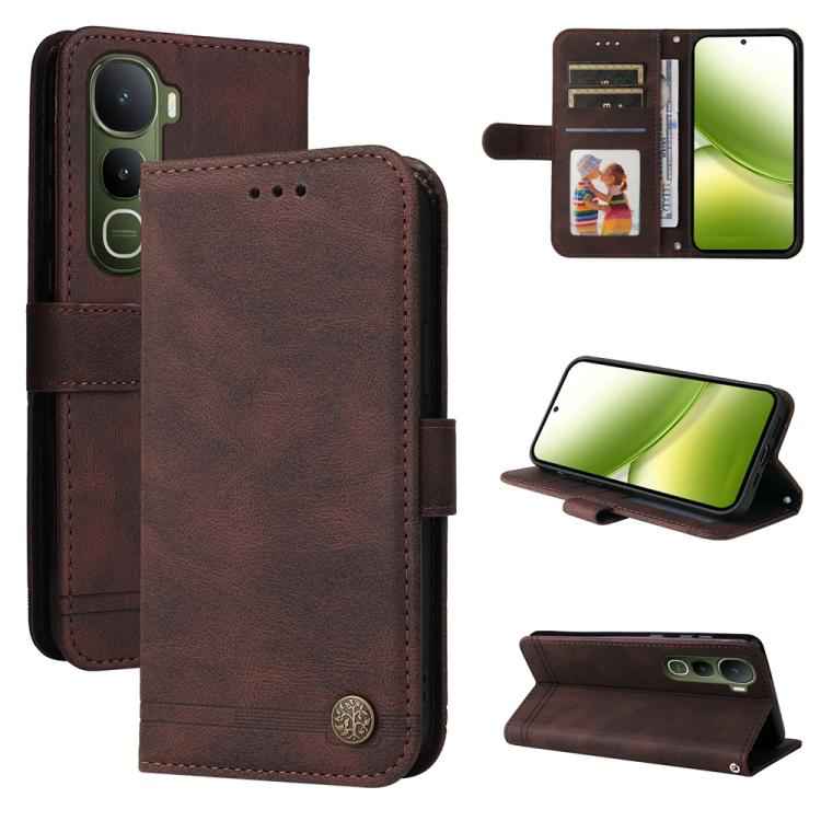 Skin Feel Life Tree Metal Button Leather Phone Case, For vivo Y500 Pro 5G, For vivo X300 Pro, For vivo X300, For vivo V60 Lite 4G / 5G, For vivo Y31 5G 2025, For vivo Y400 5G, For vivo V60 5G Global, For vivo Y400 Pro 5G / V40e / iQOO Z9s              ...