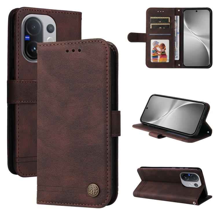 Skin Feel Life Tree Metal Button Leather Phone Case, For vivo Y500 Pro 5G, For vivo X300 Pro, For vivo X300, For vivo V60 Lite 4G / 5G, For vivo Y31 5G 2025, For vivo Y400 5G, For vivo V60 5G Global, For vivo Y400 Pro 5G / V40e / iQOO Z9s              ...