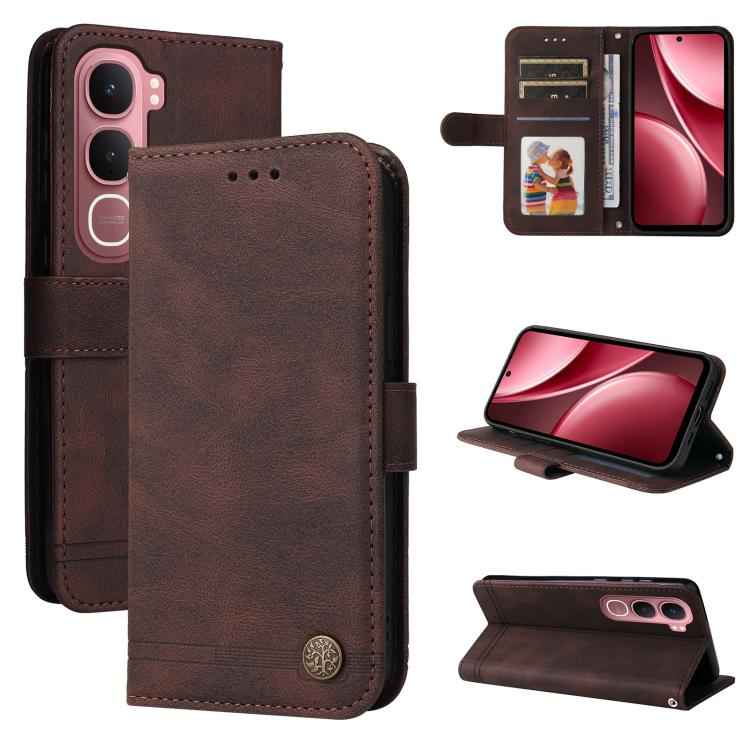 Skin Feel Life Tree Metal Button Leather Phone Case, For vivo Y500 Pro 5G, For vivo X300 Pro, For vivo X300, For vivo V60 Lite 4G / 5G, For vivo Y31 5G 2025, For vivo Y400 5G, For vivo V60 5G Global, For vivo Y400 Pro 5G / V40e / iQOO Z9s              ...