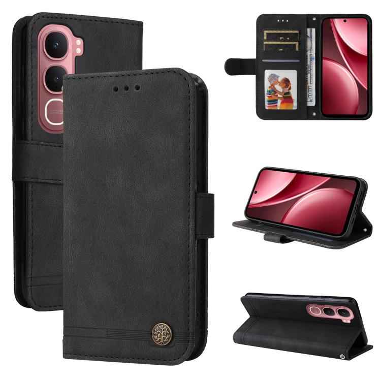 Skin Feel Life Tree Metal Button Leather Phone Case, For vivo Y500 Pro 5G, For vivo X300 Pro, For vivo X300, For vivo V60 Lite 4G / 5G, For vivo Y31 5G 2025, For vivo Y400 5G, For vivo V60 5G Global, For vivo Y400 Pro 5G / V40e / iQOO Z9s              ...