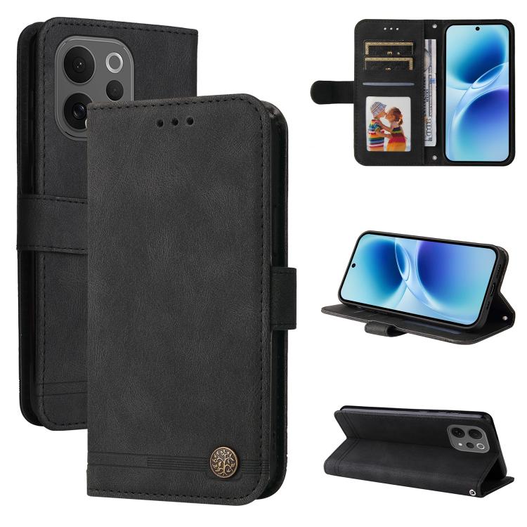 Skin Feel Life Tree Metal Button Leather Phone Case, For vivo Y600 Pro 5G, For vivo Y21 5G 2026 / vivo Y05 4G, For vivo V70 FE 5G, For vivo S50 5G / V70 5G, For vivo Y500 Pro 5G, For vivo X300 Pro, For vivo X300, For vivo V60 Lite 4G / 5G              ...