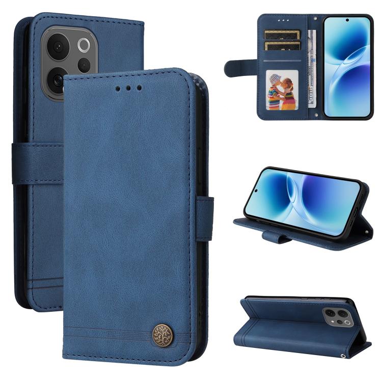Skin Feel Life Tree Metal Button Leather Phone Case, For vivo Y600 Pro 5G, For vivo Y21 5G 2026 / vivo Y05 4G, For vivo V70 FE 5G, For vivo S50 5G / V70 5G, For vivo Y500 Pro 5G, For vivo X300 Pro, For vivo X300, For vivo V60 Lite 4G / 5G              ...