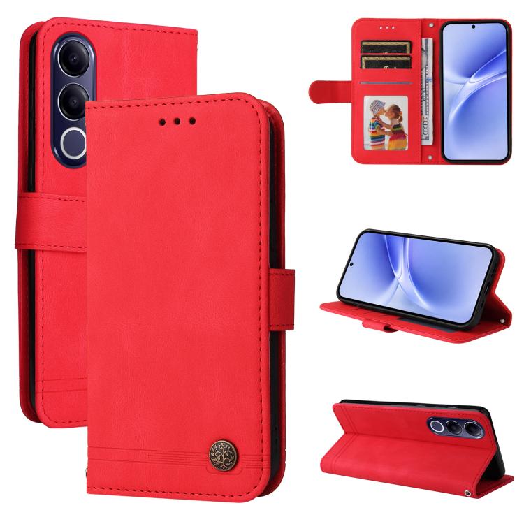 Skin Feel Life Tree Metal Button Leather Phone Case, For vivo Y600 Pro 5G, For vivo Y21 5G 2026 / vivo Y05 4G, For vivo V70 FE 5G, For vivo S50 5G / V70 5G, For vivo Y500 Pro 5G, For vivo X300 Pro, For vivo X300, For vivo V60 Lite 4G / 5G              ...