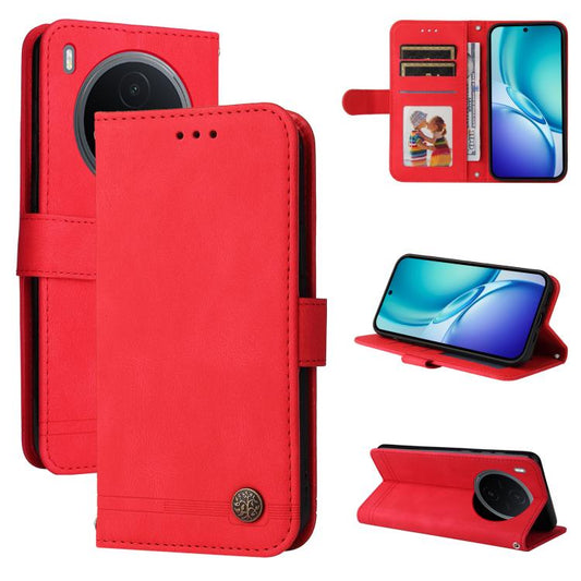 Skin Feel Life Tree Metal Button Leather Phone Case, For vivo Y600 Pro 5G, For vivo Y21 5G 2026 / vivo Y05 4G, For vivo V70 FE 5G, For vivo S50 5G / V70 5G, For vivo Y500 Pro 5G, For vivo X300 Pro, For vivo X300, For vivo V60 Lite 4G / 5G              ...