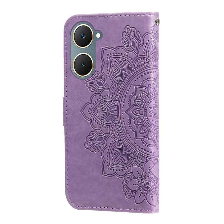 Seven-petal Flowers Embossing Leather Phone Case, For vivo Y03 4G, For vivo Y200 / V29e Global, For vivo Y17s, For vivo Y36 4G / 5G Foreign, For vivo Y78 5G Foreign