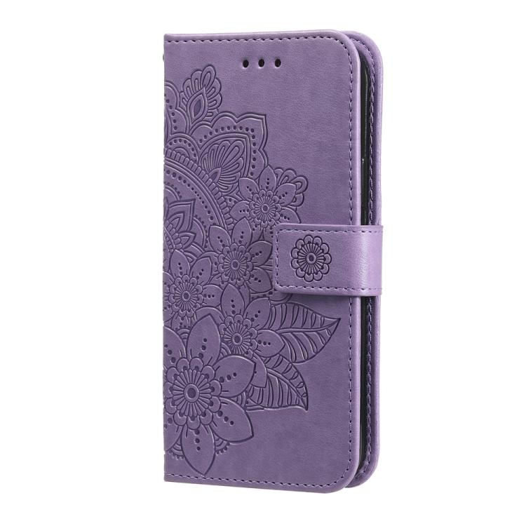 Seven-petal Flowers Embossing Leather Phone Case, For vivo S20 Pro, For vivo Y19s, For vivo X200, For vivo X200 Pro mini, For vivo X200 Pro, For vivo V40 Lite 4G / 5G IDN, For vivo Y300 Pro, For vivo Y28 4G Global, For vivo Y38 5G / T3x 5G Global